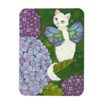 Hydrangea Floral Cat Fairy Magnet Moussart magnets