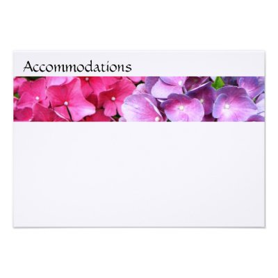 Hydrangea Floral Enclosure Card Invite