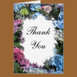 Hydrangea Flower Frame Thank You Note cards