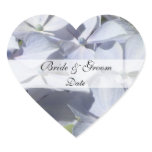 Hydrangea Heart Save the Date Stickers