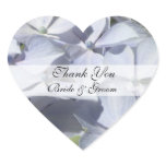 Hydrangea Heart Wedding Thank You Stickers