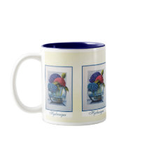 Hydrangea in bowl mug by klocke Hydrangea in bowl mug