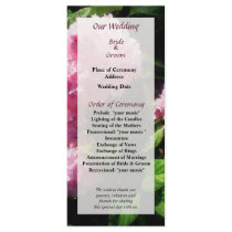 Hydrangea in Sunshine Wedding Program Rack Card