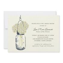 Hydrangea & Mason Jar Bridal Shower Announcements