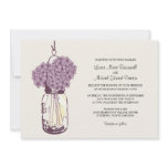 Hydrangea & Mason Jar Wedding Invitations
