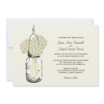 Hydrangea & Mason Jar Wedding Invitations