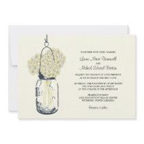 Hydrangea & Mason Jar Wedding Invitations