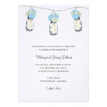 Hydrangea & Mason Jar Wedding Reception Personalized Announcements