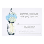 Hydrangea & Mason Jar Wedding RSVP invitations