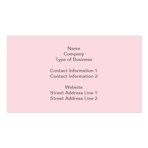 Hydrangea. Pink flowers. Soft Pastel Colors. Business Card Template (back side)