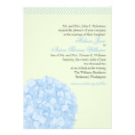Hydrangea + Polka Dots Wedding Invitation