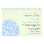 Hydrangea + Polka Dots Wedding Invitation