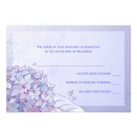 Hydrangea Purple Floral Wedding RSVP (3.5x5) Personalized Invites