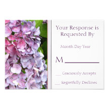 Hydrangea RSVP Card Invitation