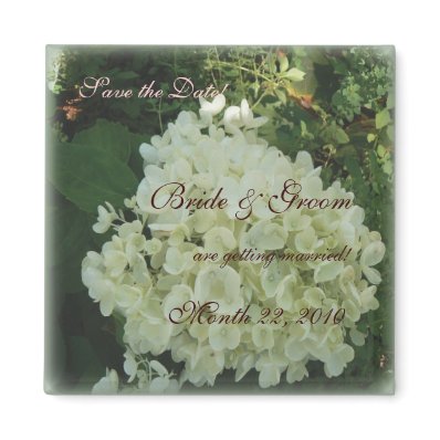 Hydrangea Save the Date Fridge Magnet