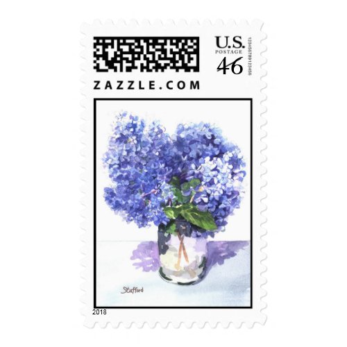 Hydrangea Watercolor stamp