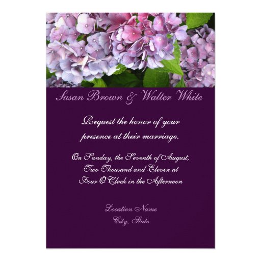Hydrangea Wedding Invitation
