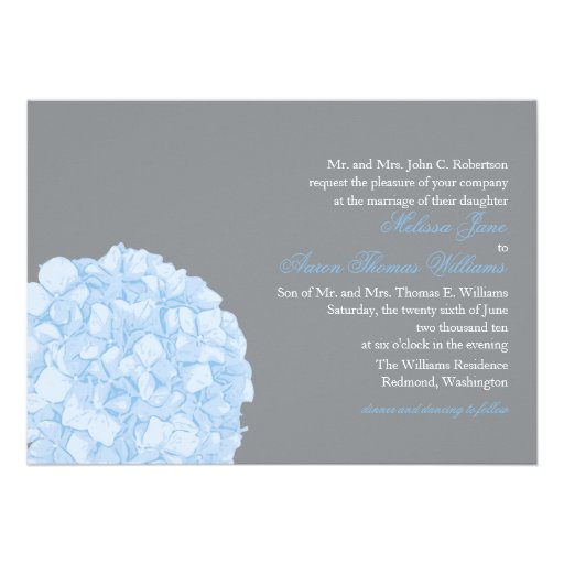 Hydrangea Wedding Invitation