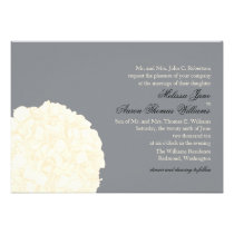 Hydrangea Wedding Invitation - Gray invitations