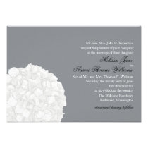 Hydrangea Wedding Invitation - Gray invitations
