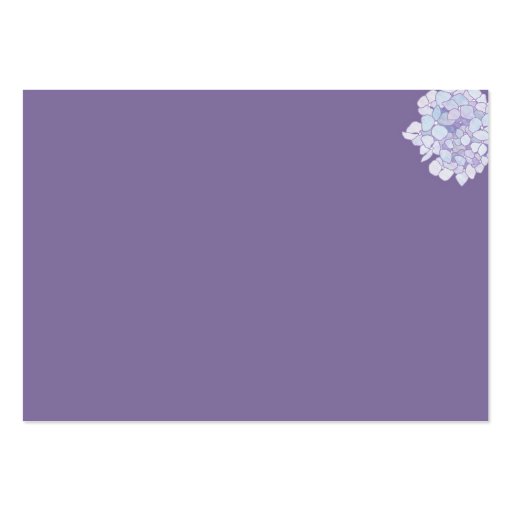 Hydrangea Wedding Reception Enclosure (3.5x2.5) Business Cards (back side)