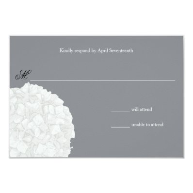 Hydrangea Wedding Response Announcements