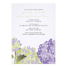Hydrangea Wedding Shower Invitation