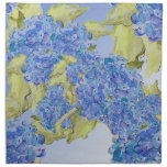 Hydrangea with blue background napkin