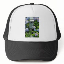 Hydrangeas and Bird Houses Hats
