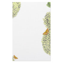 Hydrangeas and Butterflies Stationery