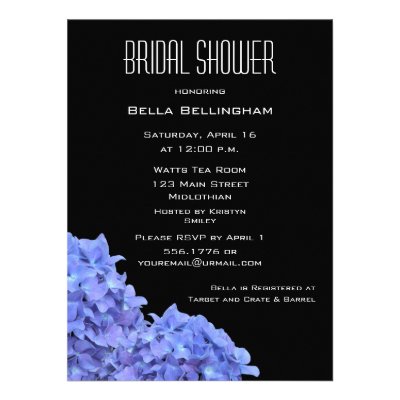 Hydrangeas Bridal Shower Invitation
