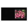 Hydrangeas. Pink Flowers on Black. Personalized Photo Card