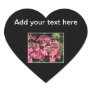 Hydrangeas. Pink Flowers on Black. Sticker