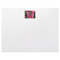Hydrangeas. Pink Flowers. White. Letterhead