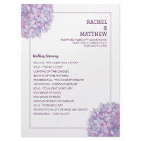 Hydrangeas Wedding Ceremony Programs (6.5x8.75) invitation