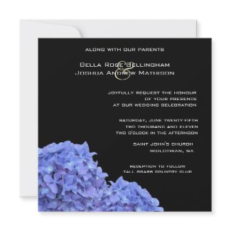 Hydrangeas Wedding Invitation invitation