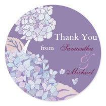 Hydrangeas: Wedding Thank You Stickers stickers