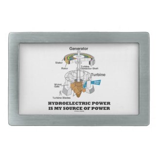 Hydroelectric Power Is My Source Of Power Belt Buckle