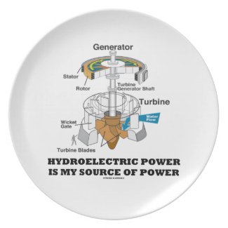 Hydroelectric Power Is My Source Of Power Plate