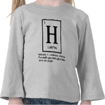hydrogen - a gas which turns into people tees