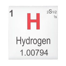 Hydrogen Individual Element of the Periodic Table Notepads