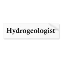 Hydrogeologist Bumper Sticker