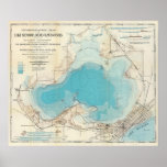 Hydrographic map Lake Mendota Print