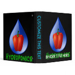 Hydroponics, Bell Pepper, drop, green text Vinyl Binders