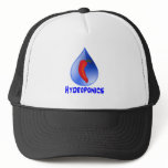 Hydroponics, chili pepper, blue text design hat