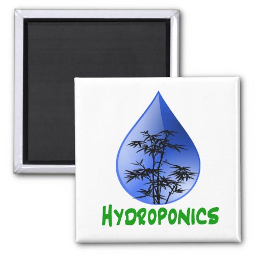 Hydroponics design-black bamboo magnet