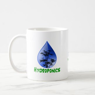 Hydroponics design-black bamboo mug