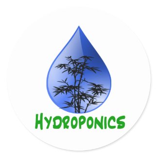 Hydroponics design-black bamboo sticker