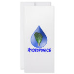 Hydroponics slogan Blue Drop with Lettuce graphic Rack Card Design