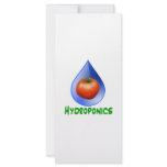 Hydroponics-Tomato, Green Text, Blue drop Rack Card Design
